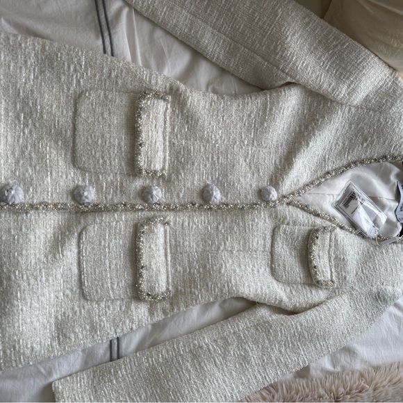 Self-Portrait White Tweed Dress - Picture 4 of 15